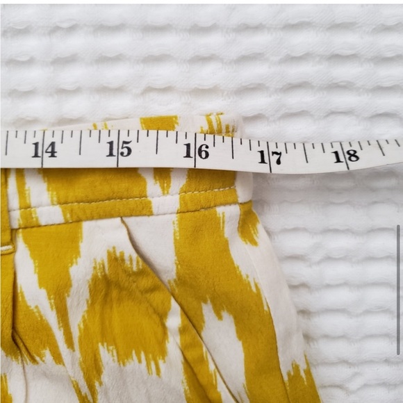 LOFT rayon ikat lined button down tropical mini skirt L - Picture 7 of 9